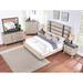 Millwood Pines Arbela Wood Slatted Panel Bed w/ Dresser, Miror, Two Nightstands, & Chest, Queen, Weathered Oak Finish Wood in Brown | Wayfair