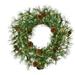 The Holiday Aisle® Pine 24" Wreath Polyetrhylene Wreath Traditional Faux in Green/White | 24 H x 24 W x 5.5 D in | Wayfair