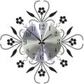 GOTOTOP Flower-Shaped Wall Clock，Metal Art Dial 3D Crystal Mute Creative Iron European Style Wall-Mounted Clock Diamond Hanging Wall Clock for Living Room Bedroom Dining Room, 35cm / 13.8inch