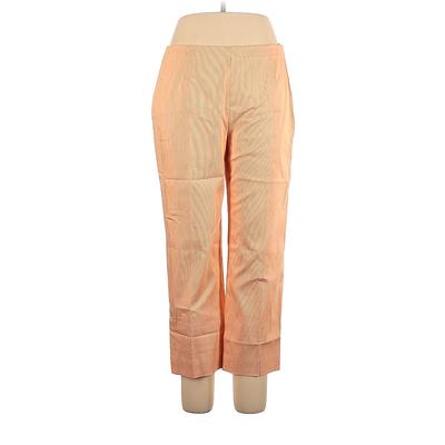 Saks Fifth Avenue Casual Pants - High Rise Straight Leg Boyfriend: Orange Bottoms - Women's Size 14
