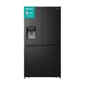 Hisense RQ760N4BFE Cross Door Kühl-Gefrierkombination /178,5 cm/Inverter Kompressor/Total NoFrost/Multi Air Flow/Wasserspender/Kühlteil 352 l/Gefrierteil 232 l/schwarz