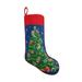 Christmas Tree Embroidered Needlepoint Stocking - 11"x18"