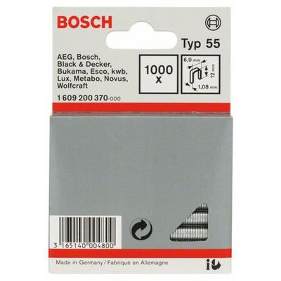 Bosch - Accessories 1609200370 Schmalrückenklammern Typ 55 1000 St. Abmessungen (l x b) 12 mm x 6 mm
