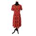 Lularoe Dresses | L Lularoe New Amelia Pleated Dress Stunning Colorful Aztec Large | Color: Gold/Red | Size: L