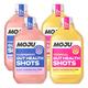 MOJU Health Shots - Gut Health Pack (4x420ml) 2x Raspberry 2x Tropical, Prebiotic, Natural Ingredients, Dairy Free, No Added Sugars or Sweeteners, 7 Shots per Bottle, Vegan