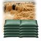 zklaseot Barrier Flood, 10pcs Sandless Sandbag, Self-absorbent Flood Control Sand Bag Thick Canvas Sandbag For Property Home (Color : Green, Size : 25x50cm)