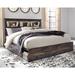 Signature Design by Ashley Drystan Low Profile Bed Wood in Brown | 60.75 H x 82.87 W x 85.25 D in | Wayfair B211B52