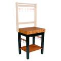 John Boos Rouge et Noir Kitchen Cart Wood in Black/Brown/Red | 36 H x 30 W x 24 D in | Wayfair RN-PPB3024C-D