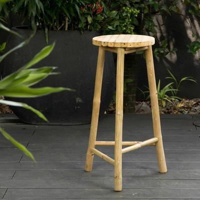 Decoclico Factory - Tabouret de bar trepied en bambou naturel Taman - Bois clair