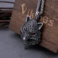 Tête de loup Viking nordique en acier inoxydable 316L collier pour hommes mode rétro Boutique