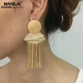 MANILAI – boucles d'oreilles pendantes à chaîne longue en alliage géométrique pour femme bijoux