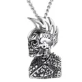 Collier pendentif tête de mort en métal pour homme bijoux punk Interface Freedom personnalité