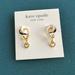 Kate Spade Jewelry | Kate Spade Shining Spade Pearl Gold Huggie Earrings New $58 | Color: Gold | Size: Os