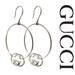 Gucci Jewelry | Gucci Britt Silver Gg Signature Loop Earrings*Nwt | Color: Silver | Size: Os