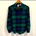 Levi's Tops | Levi’s Boyfriend Fit Blue/ Green Flannel - Sz Small | Color: Blue/Green | Size: S