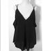 Free People Dresses | Black Open Back Free People Romper | Color: Black | Size: Sp