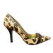 Nine West Shoes | Leopard Fur Heels 9.5 Leather Cow Fur Animal Print Buckle Pointed Toe High Shoes | Color: Brown/Tan | Size: 9.5