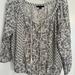 American Eagle Outfitters Tops | American Eagle Long Sleeve Boho Top | Color: Blue/Cream | Size: M