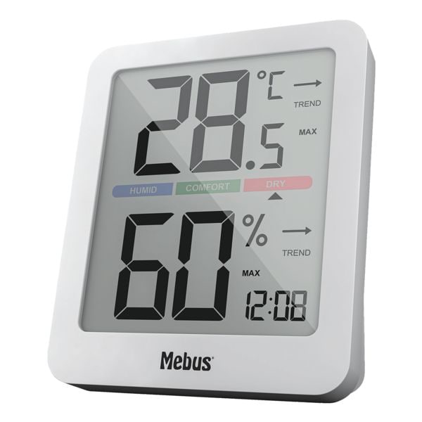 Mebus Digitales Thermo-/Hygrometer - weiß weiß Image