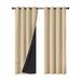 Ebern Designs Bronte-May Polyester Curtain Polyester in White/Brown | 96 H x 52 W in | Wayfair D00C048AC0384B1989160A43F7D04E79