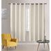 Ebern Designs Monir Linen Solid Color Blackout Thermal Grommet Curtain Panels Linen in White/Brown | 95 H x 52 W in | Wayfair