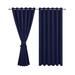 Eider & Ivory™ Tarrants Solid Color Room Darkening Thermal Grommet Curtain Panels Polyester in Green/Blue/Navy | 63 H x 70 W in | Wayfair