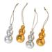 The Holiday Aisle® Handmade Shimmering Snowmen Wood Holiday Ornaments Set Of 4 Wood in Brown/Gray/Yellow | 3.3 H x 1.6 W x 1.6 D in | Wayfair