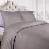 Superior Egyptian Cotton 300 Thread Count Stripe Duvet Cover Set with Pillow Shams