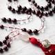 Muladhara Chakra Yoga MALA Beads | 1st Root Chakra | UNIQUE | Handknotted on Real Silk, 925 Silver, 108 Garnet & Quartz Beads 8 + 6 mm