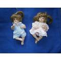 Puppenpaar, vintage Sammlerpuppen, 2 Puppen ca 22 cm, püppchen set, strampelkinder