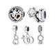 Wow Charms 925 Sterling Silver | Charms Ring Crown Love Heart Beads Pendants | Charms fit for Pandora Bracelets Christmas Gifts for Women.