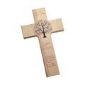 "Taufkreuz / Kinderkreuz personalisiert \"Baum rosa\" Wandkreuz aus Holz"