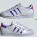 Adidas Shoes | Adidas Women’s Superstar Iridescent Metallic Sneakers - Size 5 | Color: White | Size: 5