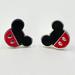 Disney Jewelry | Nib Jcm Sterling Silver Enamel Disney Mickey Mouse Earrings | Color: Black/Red | Size: Os