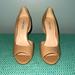 Nine West Shoes | Excellent Used Barely Worn Nine West 4in Heels 100% Leather. | Color: Cream/Tan | Size: 7.5