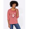 3/4-Arm-Shirt CLASSIC BASICS "Shirt", Damen, Gr. 38, rosa (flamingo), 100% Baumwolle, gemustert, mehrfarbig, bedruckt, Rundhals, 3/4-Ärmel, Shirts