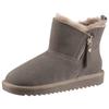 Winterboots ARA "ALASKA Zip", Damen, Gr. 43, taupe zip, Veloursleder, Lammfell, unifarben, sportlich, Schuhe, Stiefel aus echtem Lammfell mit Reißverschluss, G-Weite (weit)