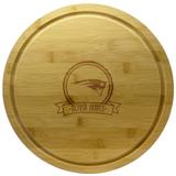 New England Patriots 13'' Personalized Rotating Bamboo Server