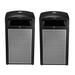 Alpine Industries 471-2 Series Stainless Steel 40 Gallon Trash Can Stainless Steel in Black/Gray | 41.33 H x 21.06 W x 21.06 D in | Wayfair