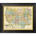 Global Gallery National Map of The Territory of The United States, 1868 by William J. Keeler Framed Graphic Art on Canvas Paper | Wayfair