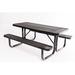 Arlmont & Co. Dimaggio Plastic Outdoor Picnic Table Plastic in Black | 30 H x 72 W x 60 D in | Wayfair A59BB8B5B3724C35AE01E3099D2F7AD2