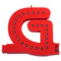 M&t Displays - Lettre g couleur rouge à led - Lettre lumineuse alphabet Smart led pour enseigne