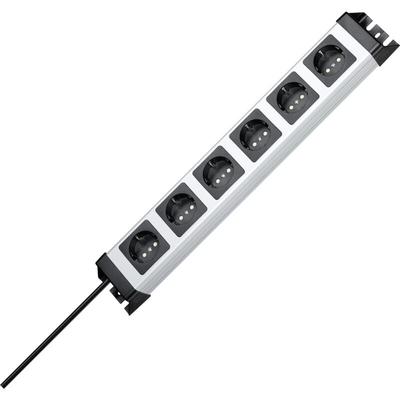 Kopp - 226720018 Steckdosenleiste 6fach Grau, Schwarz Schutzkontakt 1 St.