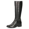 Stiefel CAPRICE Gr. 37,5, Normalschaft, schwarz Damen Schuhe Lederstiefel Blockabsatz, Langschaft-Stiefel in Reiteroptik