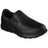 Berufsschuh SKECHERS "FLEX ADVANTAGE SR" Gr. 44, schwarz, 44, Leder, Schuhe, Slipper für Gastronomie, Pflege, Krankenhaus mit Stretcheinsatz