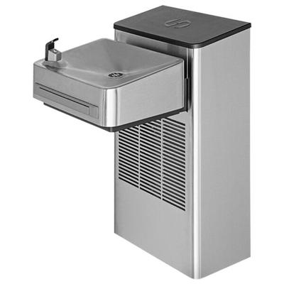 Haws 1201SF Wall Mount Push Bar Stainless Steel Filtered Water Cooler - Non-Refrigerated