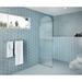 Maven 28 in. x 86.75 in. Fully Frameless Glass Shower Panel - Arched Fluted Single Fixed Panel