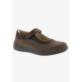 Wide Width Women's Rose Mary Jane Flat by Drew in Brown Foil Leather (Size 11 W)