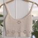 Free People Tops | Nwt Free People Crochet Knit Crop Top In Xs | Color: Cream/White | Size: Xs