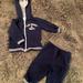 Adidas Matching Sets | Adidas Hooded Zip-Up With Matching Pants. Size L (6-9 Months) | Color: Blue/White | Size: 6-9mb